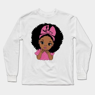 Cute afro little girl Long Sleeve T-Shirt